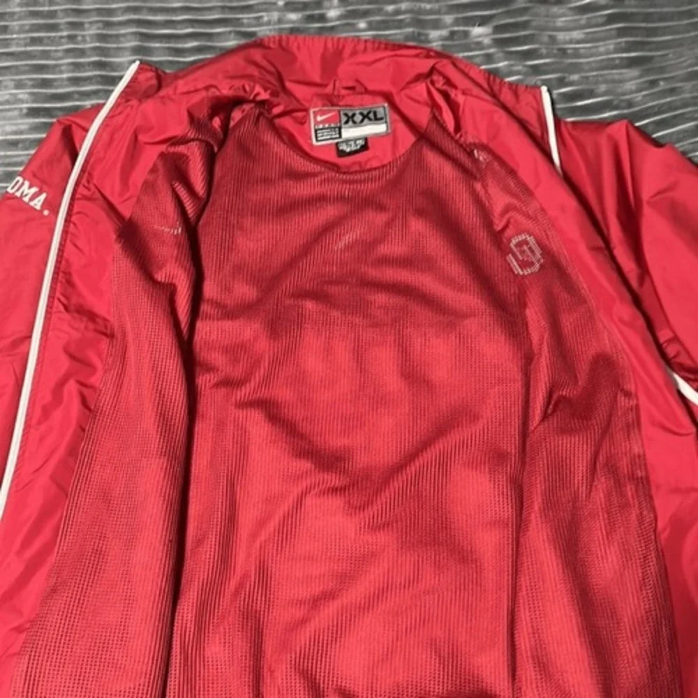Vintage NIKE OU SOONERS CLIMA-FIT Full Zip‎ Polyester Jacket - PERFECT- Sz 2XL